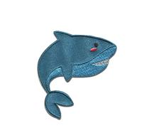 Shark Pirates Animals - Iron on Patches Adhesive Emblem Stickers Appliques, Size: 2.4 x 1.81 inches