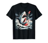 Shark Playing Guitar Guitarist Musician Rock Music Funny T-Shirt
