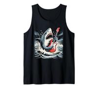 Shark Playing Guitar Guitarist Musician Rock Music Funny Tank Top