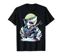 Shark Playing Guitar Musician Guitarist Rock Funny Shark T-Shirt