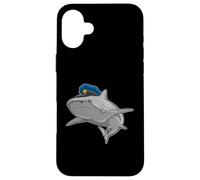 Shark Police Police officer Police hat Case for iPhone 16 Plus
