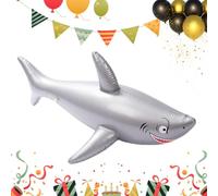 Shark Pool Float Toy - Inflatable Animal Raft, Giant Blow Up - Stylish Design, High Performance Vinyl, Party Prop for Outdoor Pool Party, Water Activity Backyard, So