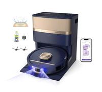 Shark PowerDetect Luxe UV Reveal Robot Mop and Vacuum, Auto-Empty Charging Dock, Anti-Allergen HEPA Filtration, Self-Cleaning and Drying Mop, Stain Detect, Dirt Detect, Deep Harbour, RV3025XEUKBL