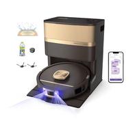Shark PowerDetect Luxe UV Reveal Robot Mop and Vacuum, Auto-Empty Charging Dock, Anti-Allergen HEPA Filtration, Self-Cleaning and Drying Mop, Stain Detect, Dirt Detect, Espresso, RV3024XEUKPU
