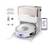 Shark PowerDetect UV Reveal Robot Mop and Vacuum, Auto-Empty Charging Dock, Anti-Allergen HEPA Filtration, Self-Cleaning and Drying Mop, Stain Detect, Dirt Detect, White AV3010XEUKWH