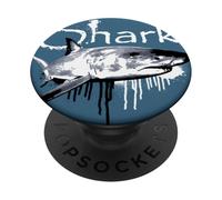 Shark Predator Marine Animal Funny Art PopSockets Adhesive PopGrip