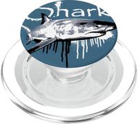 Shark Predator Marine Animal Funny Art PopSockets PopGrip for MagSafe