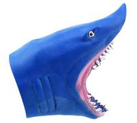 Shark Puppet Realistic & Scary Animal Hand Puppets with Sharp Teeth for Kids Adults Soft Rubber Animal Hand Puppets for Home, Kindergarten, Storytelling, Prank, Blue
