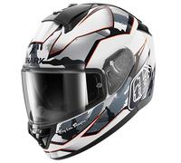(XL) Shark x Troy Lee Designs Ridill 2 Full Face Helmet Matrix Camo White / Silver / Red