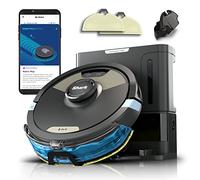 Shark Robot Vacuum & Mop Combo, Powerful Suction, Matrix Plus, 60-Day Debris Capacity, HEPA Bagless Self Empty Base, Sonic Mopping, Home Mapping for Pet Hair, Carpets & Hardfloor, Black/Gold, AV2610WA