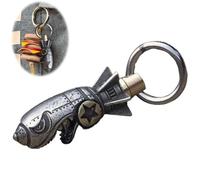 Shark Rocket Bomb Keychain, Shark Bomb Keychain, Skull Bottle Keychain, 2024 NEW Skull Keychain, Shark Rocket Keychain (Shark)