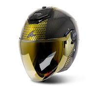 Shark RS Jet Carbon Ikonik Open Face Helmet Gold/AnthraciteM Gold,Anthracite
