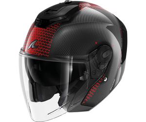 Shark RS Jet Carbon Motorcycle Helmet - Ikonik Carbon / Red Chrome