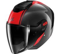 Shark RS Jet Carbon Motorcycle Motorbike Helmet - Carbon / Red