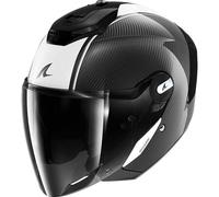 Shark RS Jet Carbon Motorcycle Motorbike Helmet - Carbon / White