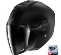Shark RS Jet Motorcycle Motorcycle Open Face Helmet - Dark Shadow Matt Black