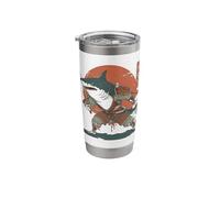 Shark Samurai Warrior Katana Japanese Art Stainless Steel Insulated Tumbler