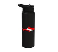 Shark Scuba Diving Diver Down Flag Underwater Dive Deep-Sea Stainless Steel Insulated Water Bottle