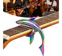 Shark Shaped Guitar Capo, Zinc Alloy Tone Clip Guitar Shark Capo, Metal Spring Acoustic Capos for Acoustic Electric Folk Guitars, Mandolin, Bass, Ukulele (Colorful)