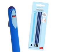 Shark Shark Erasable Gel Pen Blue Ink + Kit 3 Refills Refill Blue
