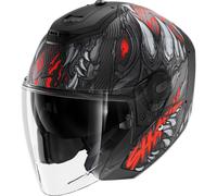 Jet Helmet Shark RS JET CARBON SHAYTAN Mat Black Red Anthracite