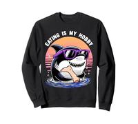 Shark Shirt Eating Is My Hobby Great White Shark Biologist Sweatshirt