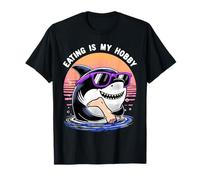 Shark Shirt Eating Is My Hobby Great White Shark Biologist T-Shirt