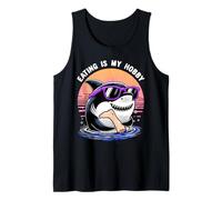 Shark Shirt Eating Is My Hobby Great White Shark Biologist Tank Top