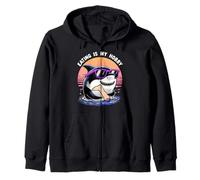 Shark Shirt Eating Is My Hobby Great White Shark Biologist Zip Hoodie