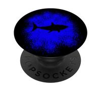 Shark silhouette Marine Biologists and Aquarists PopSockets Adhesive PopGrip