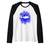 Shark Silhouette Marine Biologists and Aquarists Raglan Baseball Tee