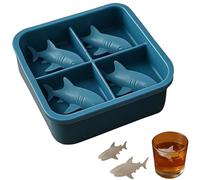 Shark Silicone Ice Mold, Fun Animal Shape 3D Popsicle Molds for Whiskey Party Drinks, Easy Release Shark Ice Cube Tray for Cocktails, Juice, Chocolate (1)