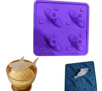 Shark Silicone Ice Mold,S-Hark Ice Cube Tray Ice Molds,Novelty DIY Shark Chocolate Fondant Cookie Mold,FunFun Ice Molds Easy Release for Whiskey, Cocktails,Juice,Coffee