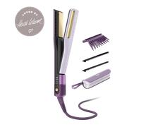 Shark SilkiPro Straight Hair Straightener + Dryer in One Tool with Heat-Resistant Storage Case in Plum Satin | HT401UKPU | by SharkNinja