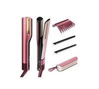 Shark SilkiPro Straight Hair Straightener + Dryer in One Tool with Heat-Resistant Storage Case -Rose Petal [HT401UKPK]