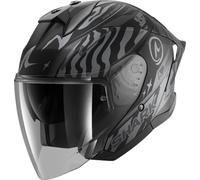Jet Helmet Shark SKWAL JET CUP SPEED-FANCY Mat Black Anthracite Silver