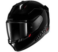 SHARK SKWAL I3 BLANK SP GLOSS BLACK ECE 22.06 MOTORCYCLE HELMET c/w BRAKE LIGHTS