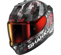 Full Face Helmet Shark SKWAL i3 HELLCAT Mat Black Chrom Red