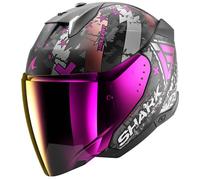 Jet Helmet Shark SKWAL I3 JET HELLCAT Mat Black Chrom Purple