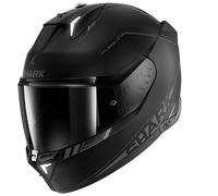 SHARK SKWAL I3 BLANK SP MATT BLACK MOTORCYCLE HELMET WITH BUILT IN BRAKE LIGHTS