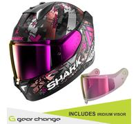 Shark Skwal i3 Hellcat Helmet, black-pink, size XS