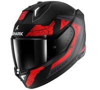 SHARK SKWAL I3 RHAD BLACK RED MOTORCYCLE HELMET WITH BUILT IN LED BRAKE LIGHTS