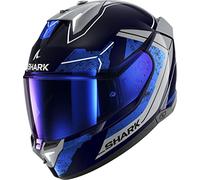 SHARK SHARK - Helmet Skwal i3 Rhad Blue / Chrom / Silver L