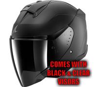 Jet Helmet Shark SKWAL JET DARK SHADOW Mat Black Mat