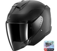 Shark Skwal Jet Motorcycle Helmet - Dark Shadow Matt Black / Anthracite