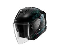 Shark Skwal Jet Reptaia Open Face Helmet Black/Violet/GlitterS Black,Violet,Glitter