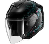 Shark Skwal Jet Reptaia Ece Open Face Helmet Black M