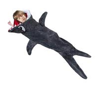 Shark Sleeping Bag - Double Layer Plush Animal Blanket Pajamas Onesie | Wearable Hoodie Super Soft Warm For Camping Trips Sleep-overs Gatherings Party Nights