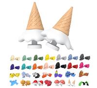 Shark Slides Fins Ice Cream Cone, Cloud Shark Slipper With 3D Funny Fins Panda Strawberry Santa Hat Pumpkin Fire (Ice cream, Adult, Women, One Size, Alpha, UK Footwear Size System, Medium)