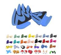 Shark Slides Fins Ice Cream Cone, Cloud Shark Slipper With 3D Funny Fins Panda Strawberry Santa Hat Pumpkin Fire (Flame blue, Adult, Women, One Size, Alpha, UK Footwear Size System, Medium)